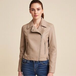 Jack by BB Dakota Women's Tan Leather Jacket
